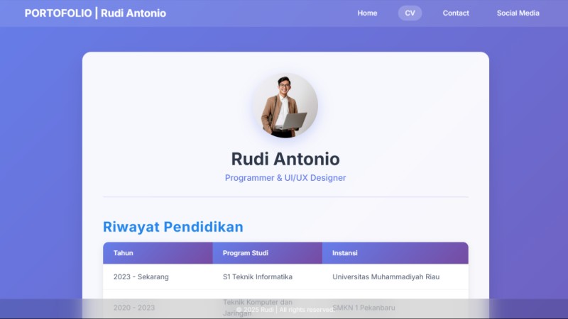 Template CV/Portovolio Kece dan Simple